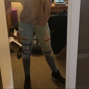 Hi-Rise American Eagle Two Toned Jegging